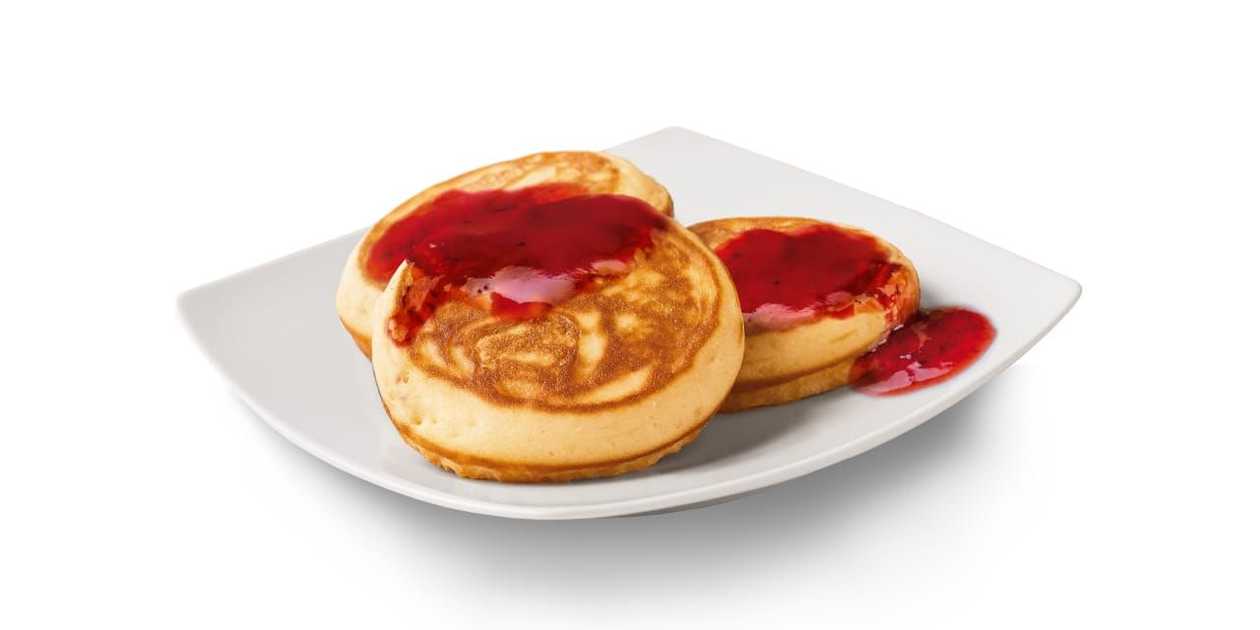 Pancakes 3 szt. z sosem truskawkowym