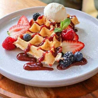 Waffle com Frutos Vermelhos