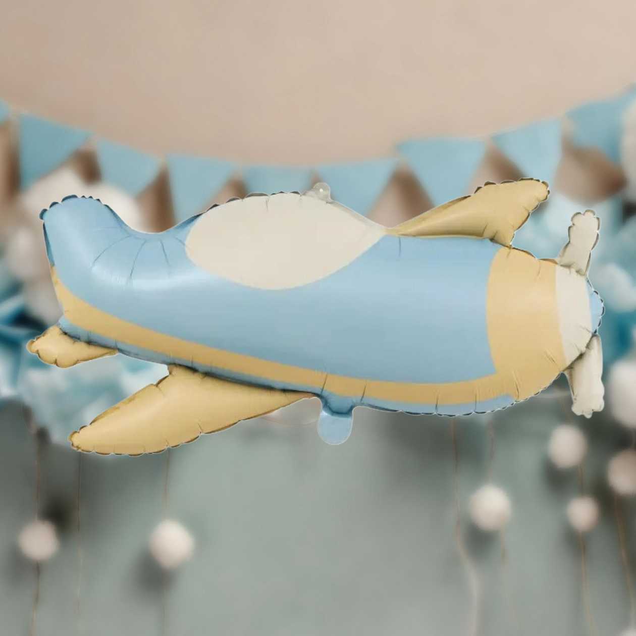 Foil balloon with helium "Airplane" retro 1pc (71*34cm)