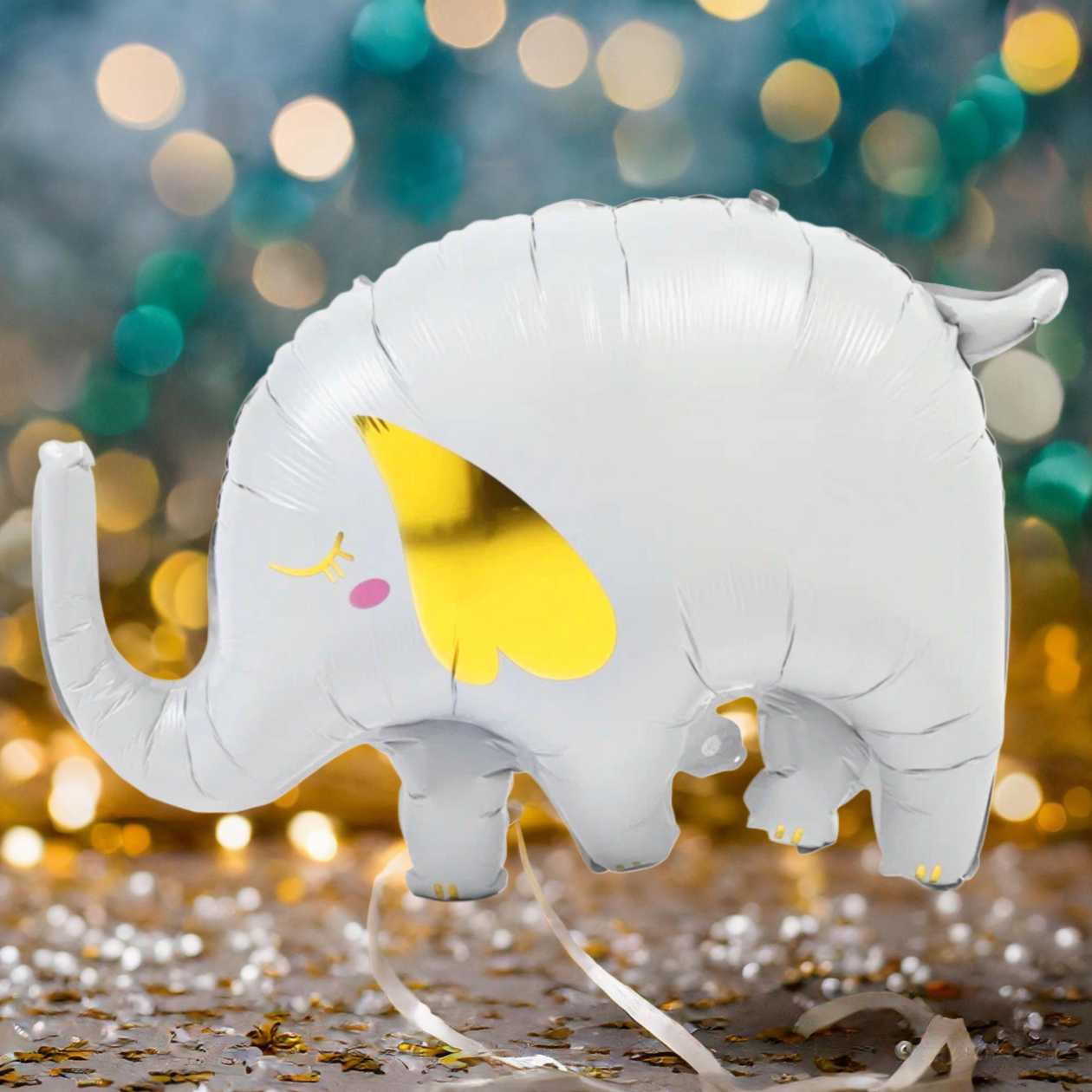 Foil balloon with helium "White Elephant" 1pc (71x50cm)