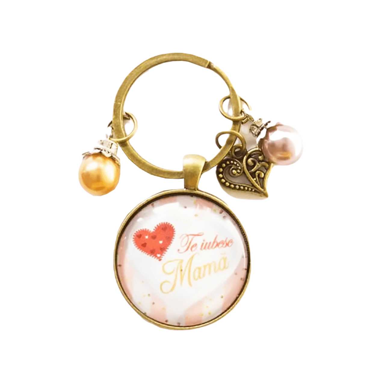 Breloc chei metalic Poem, 3.2x6.5cm, Charm