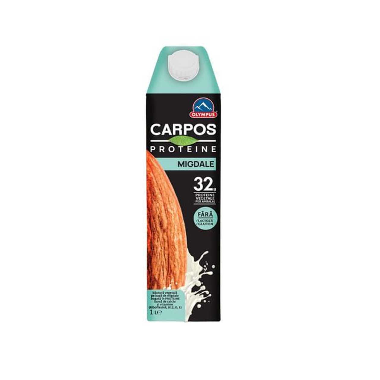 Bautura vegetala proteica pe baza de migdale Olympus Carpos, 1 l