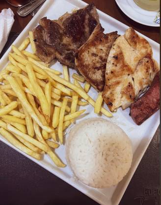 Shoulder with Rice and Fries