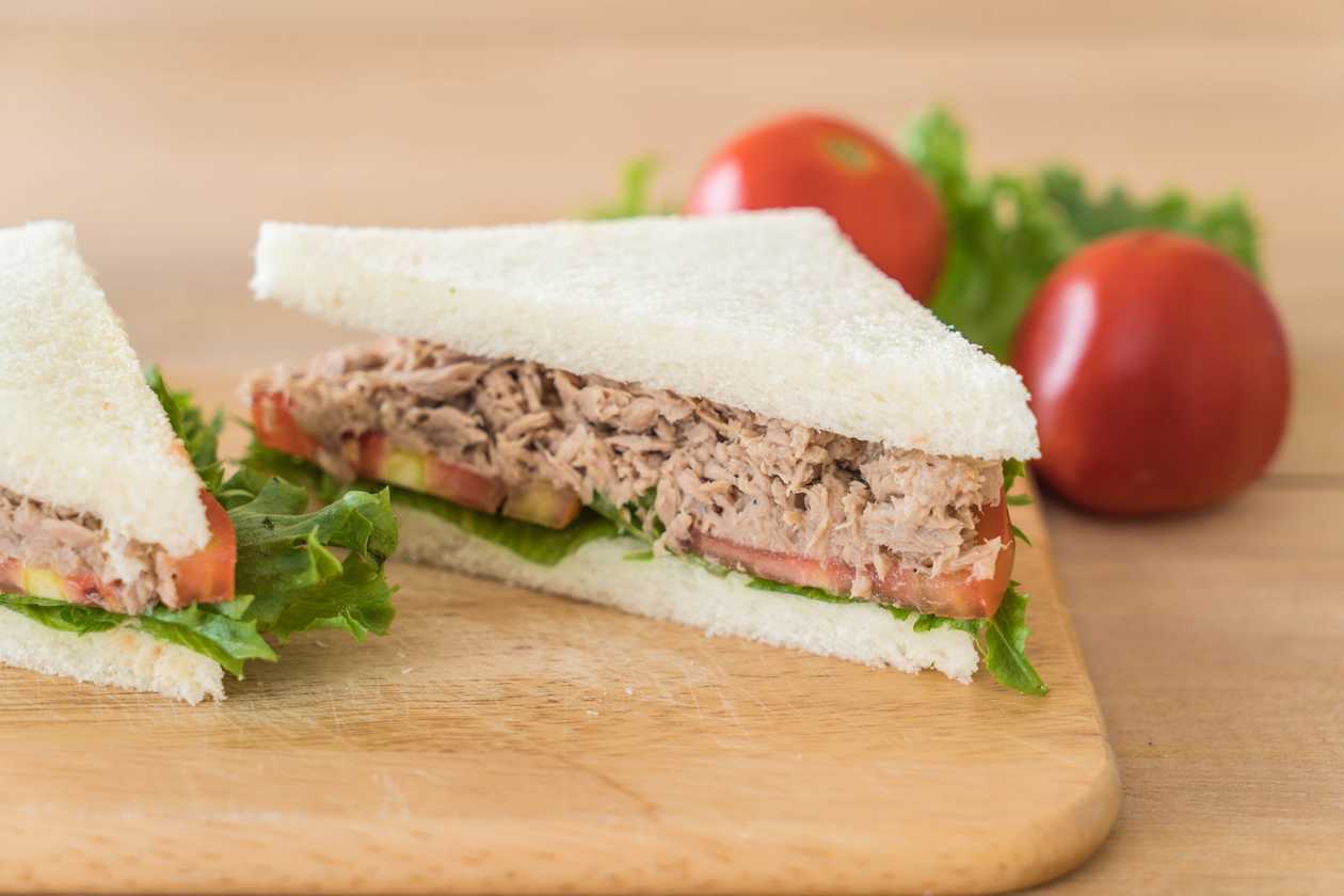Salad and Tomato Sandwich