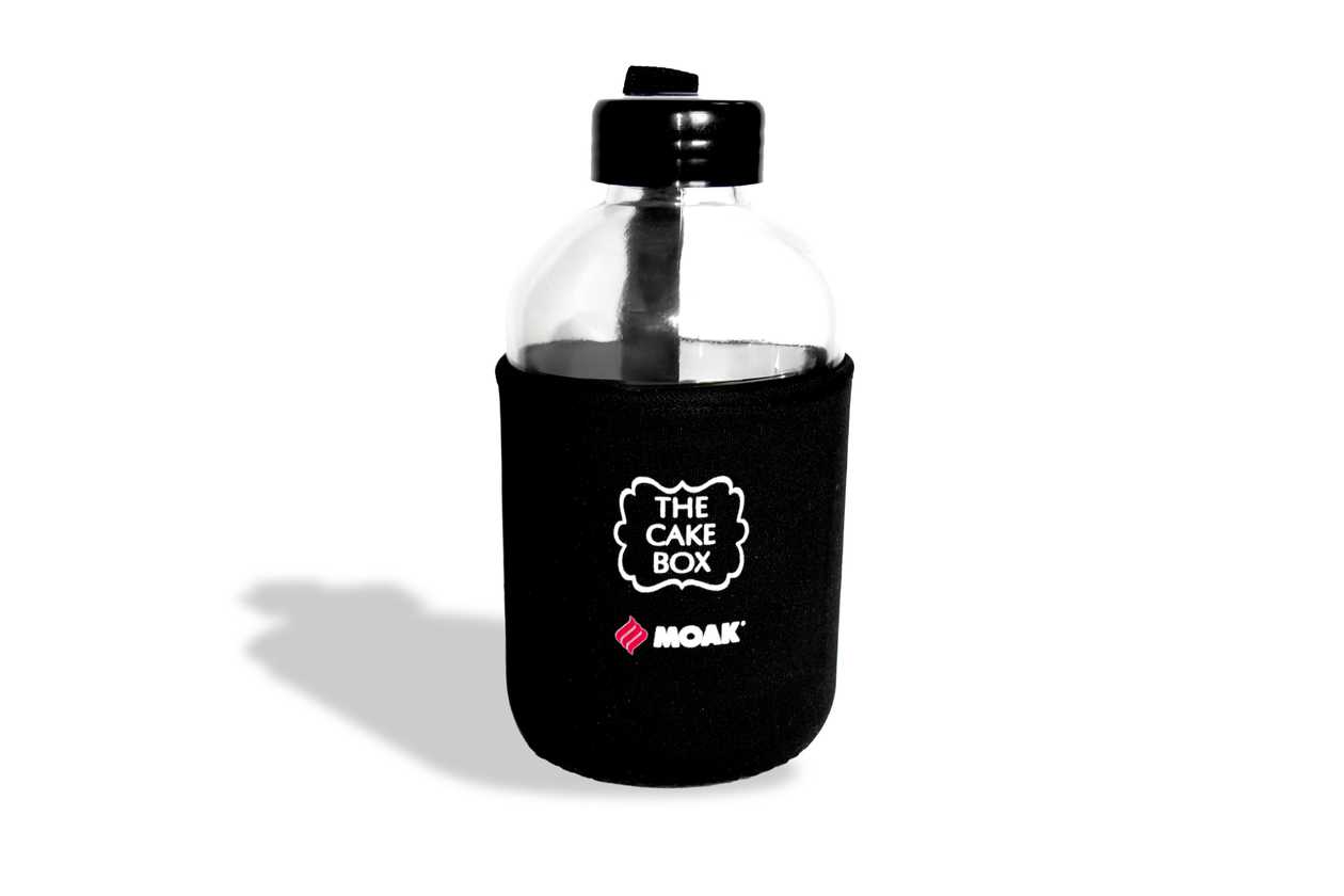 The Cake Box x Moak Glass Bottle