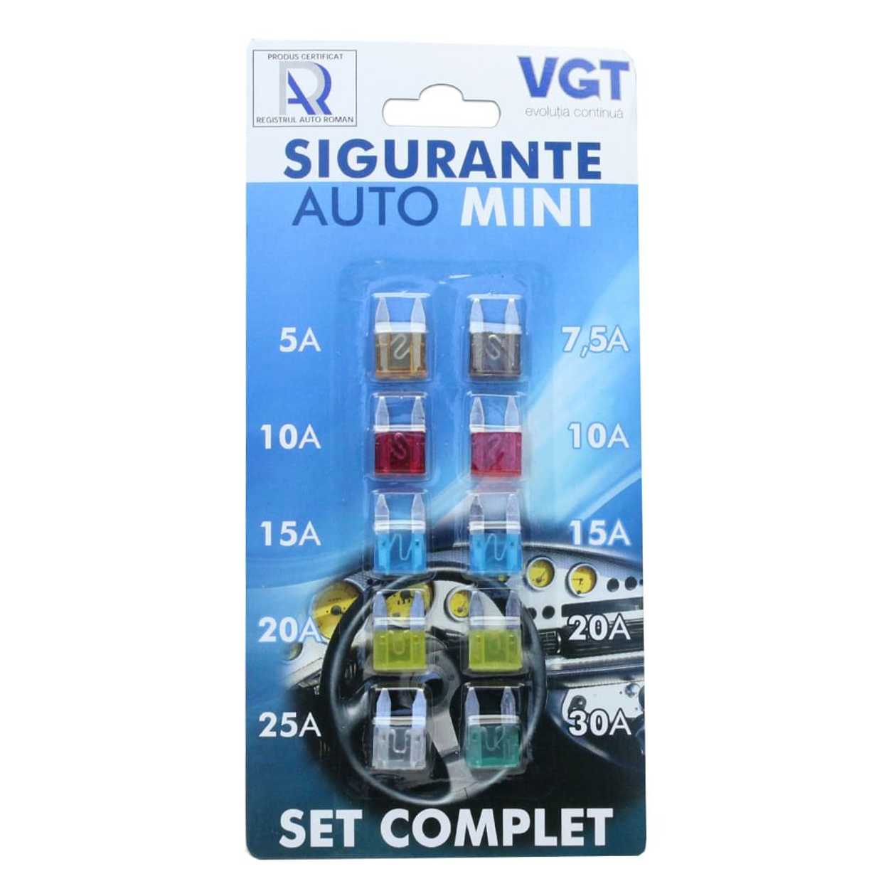 Set 10 sigurante mini auto Kraftmann