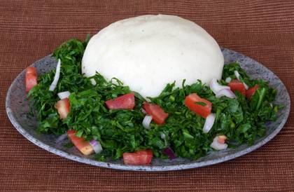 Ugali Greens and Cabbage