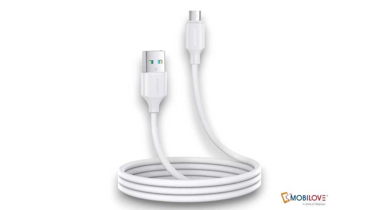 Joyroom S-UMO18A9, USB - Micro data cable, white, 6956116733445