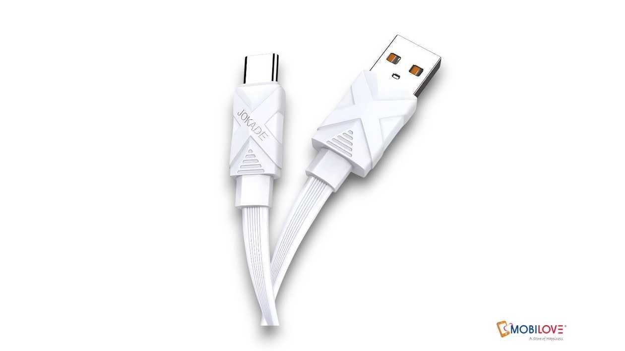 Jokade JA021, USB - Type C cable, white, 6921042128047