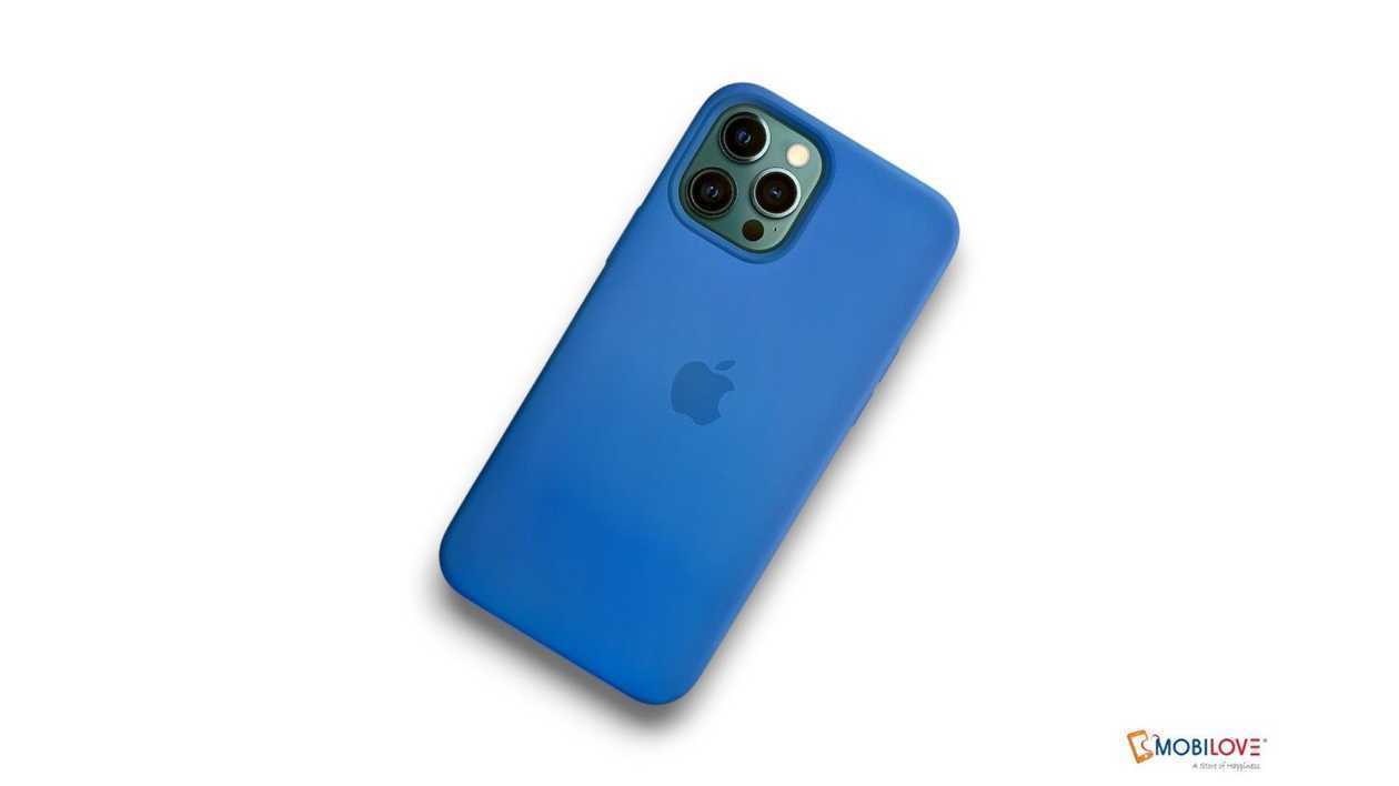 Silicone case for iPhone, blue