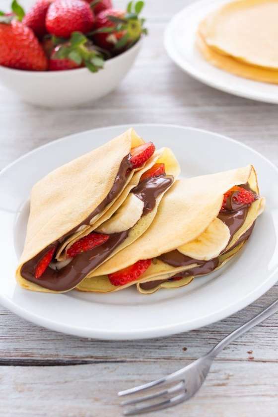 Crepe with Chocolate , Strawberry and banana