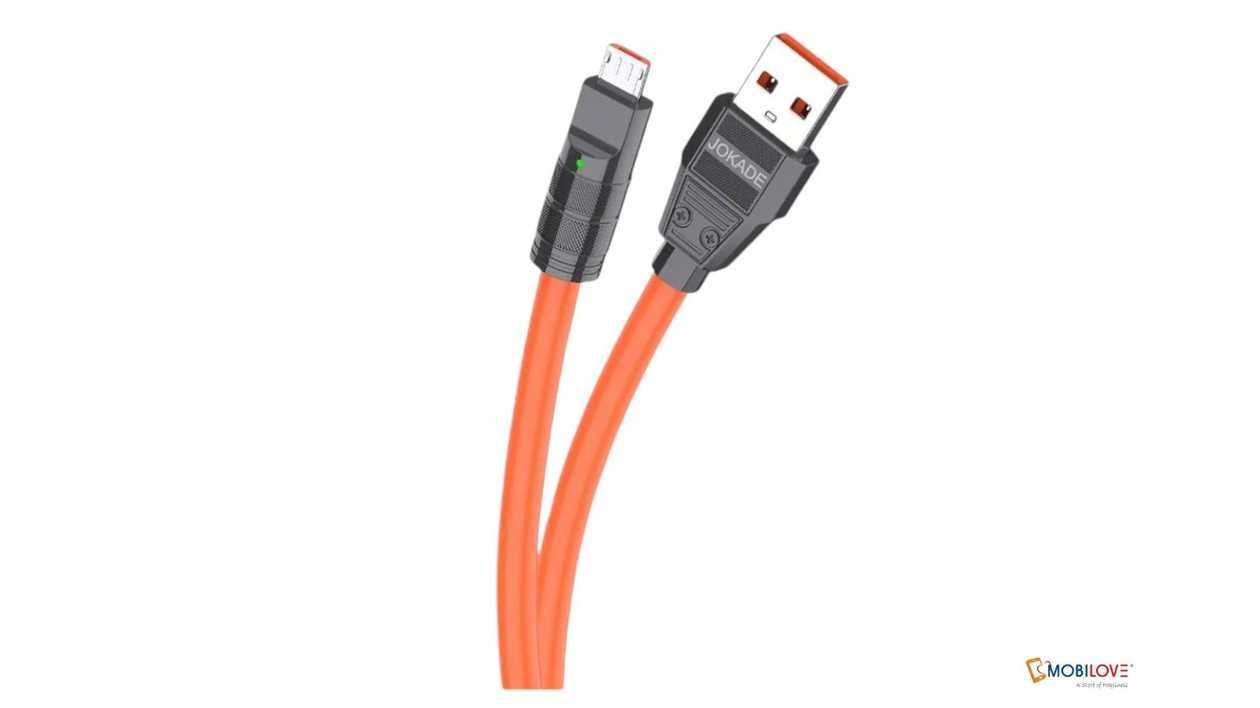 Jokade JA026, USB - Micro cable, thick, orange, 6921042130231