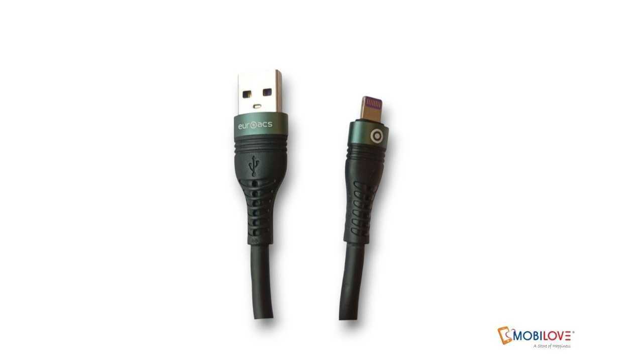 Euroacs EU- Z095, USB - Lightning cable, black, 7202247611558