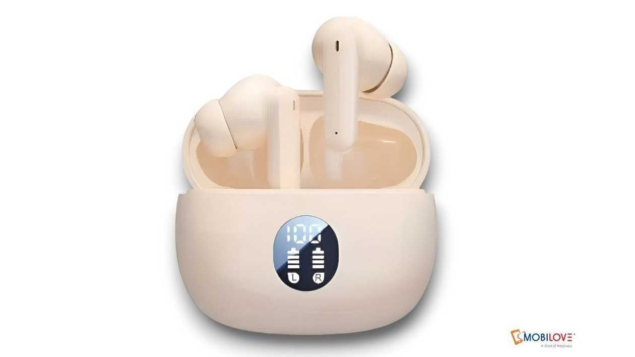 Touch control earbuds, apricot, 1111111111175