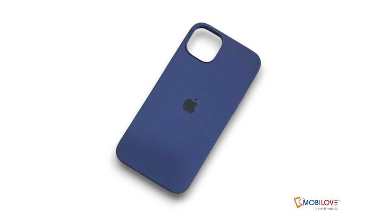Silicone case for iPhone, dark blue