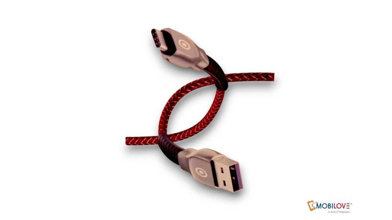 Euroacs EU-Z133A, USB - Type C cable, red, 7202234602545