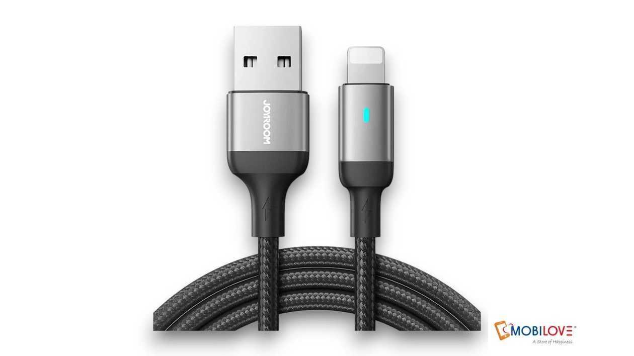 Joyroom SULO12A10, USB - Lightning cable, black, 6956116769222