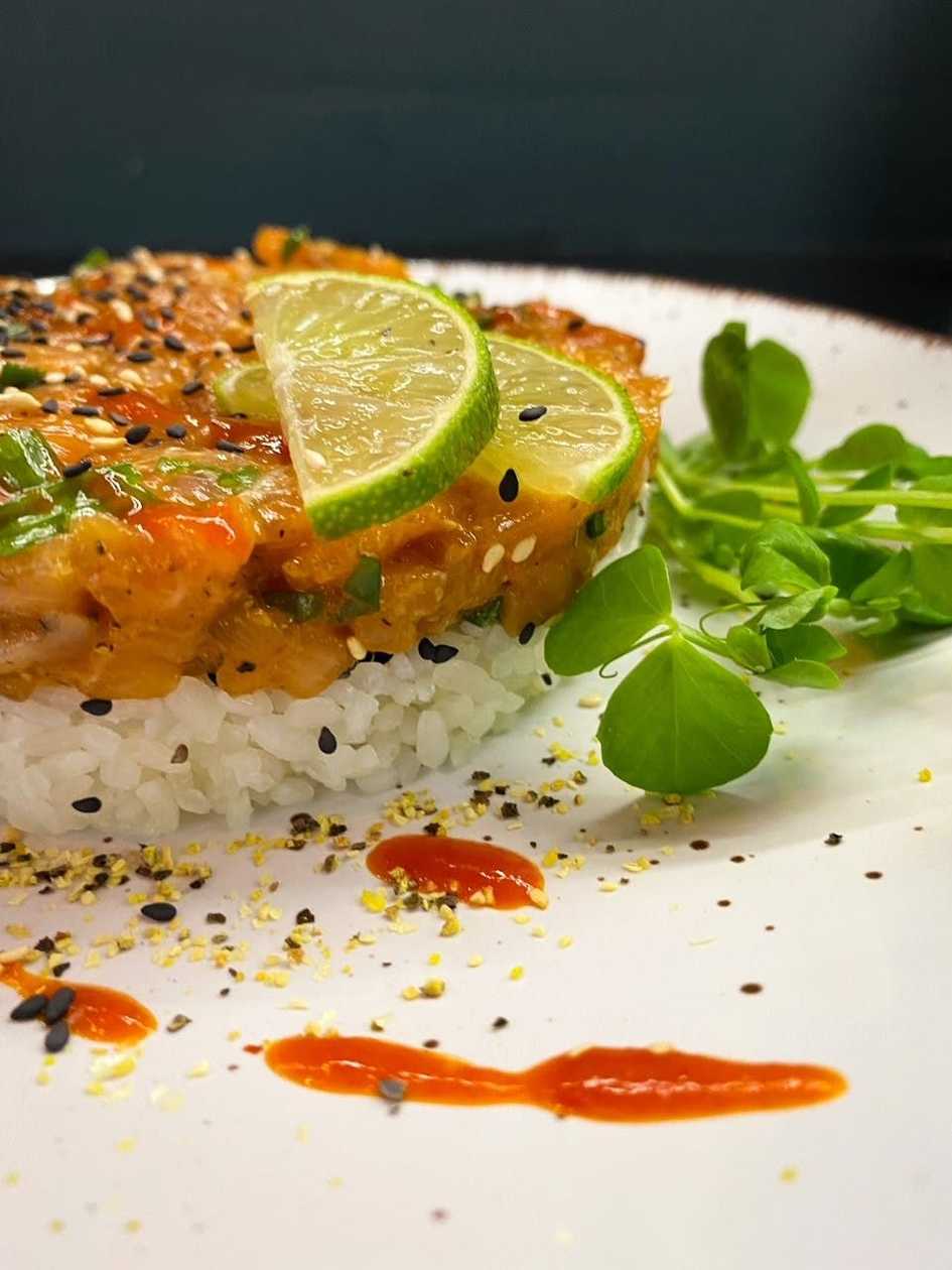 Salmon Tartare on Rice