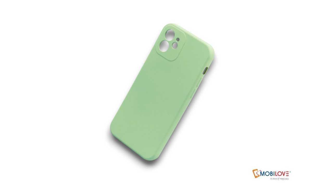 Silicone case for iPhone 12 Pro, light green (camera closed), 2000880000006