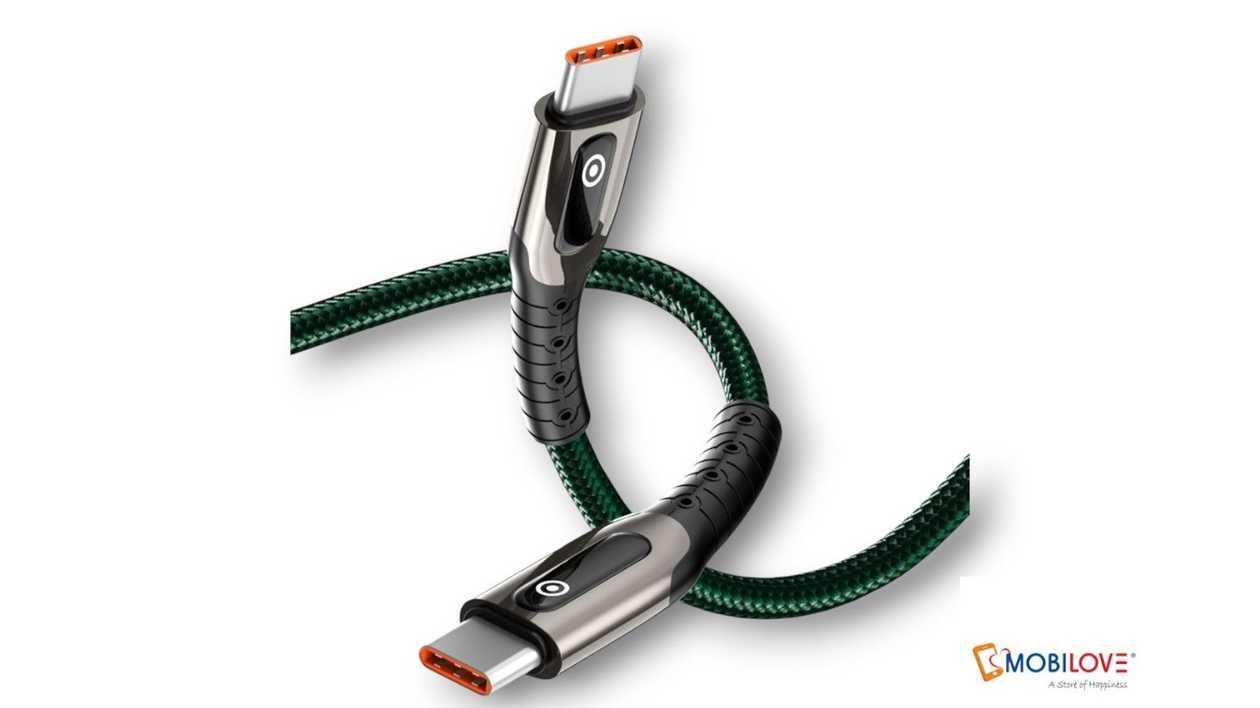 Euroacs EU-Z138C, Type C - Type C cable 100W, green, 7202234652595