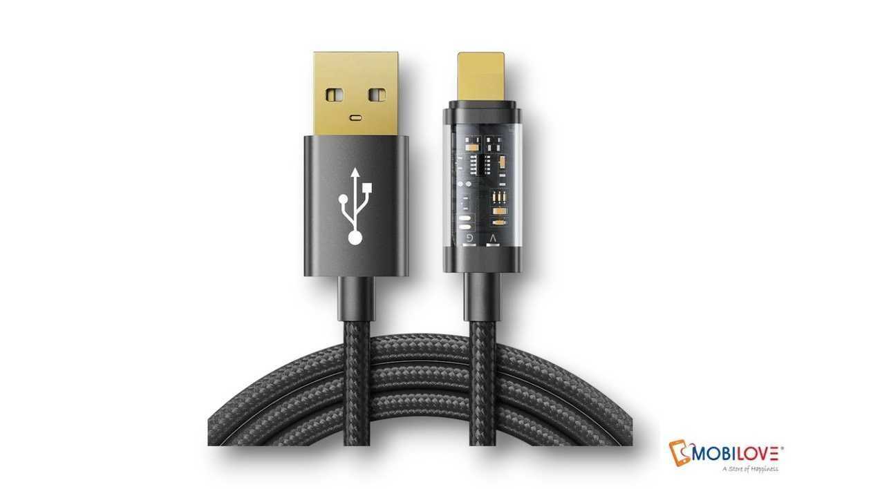 Joyroom S-ULO12A12, USB - Lightning cable, black, 6941237196361
