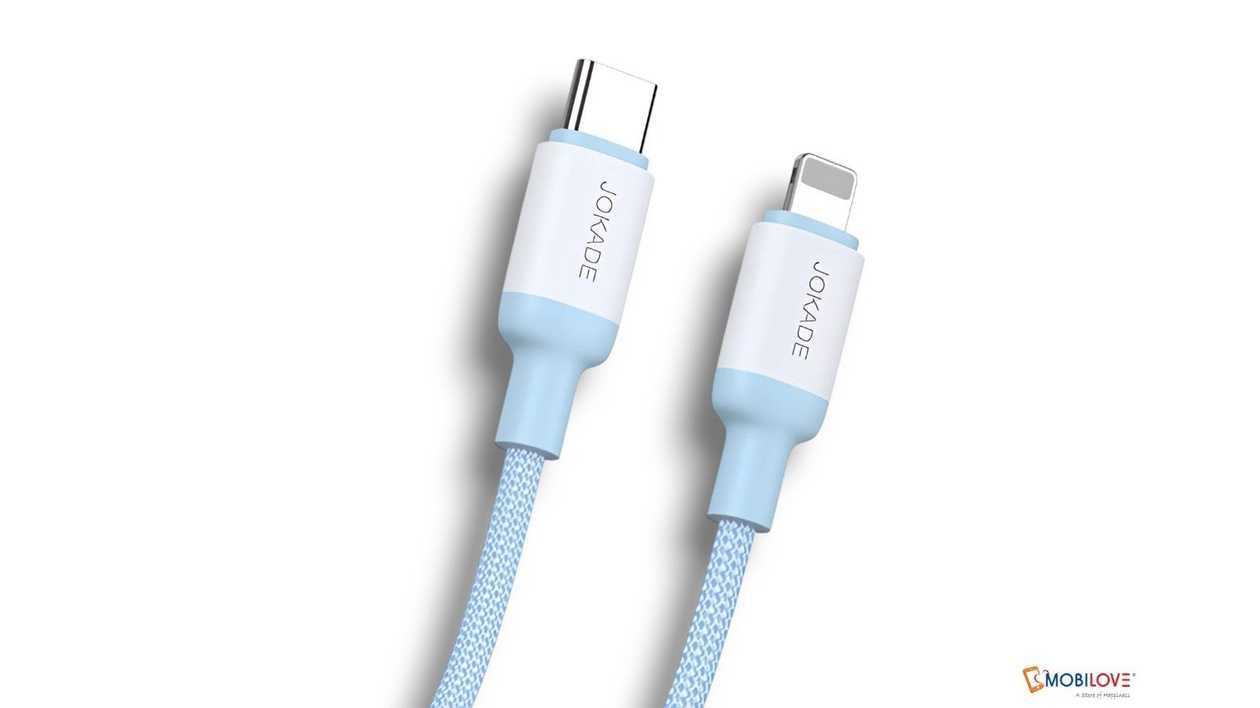 Jokade JA014, Type C - Lightning cable 20W, blue, 6921042126005