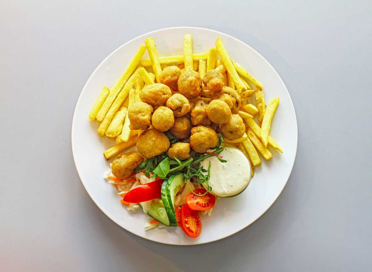 Fried Mushrooms, Fries, Tartar