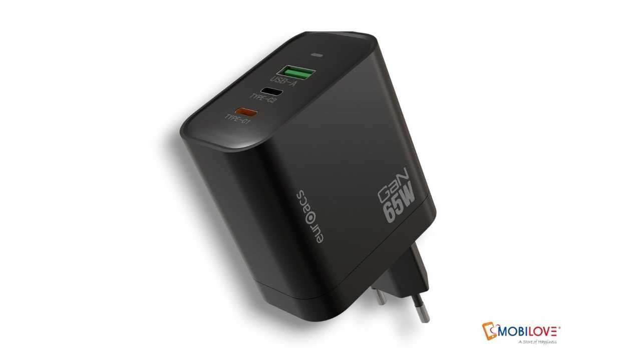 Euroacs EU-MA265, with Type C and USB input 65W, black, 7202246242654