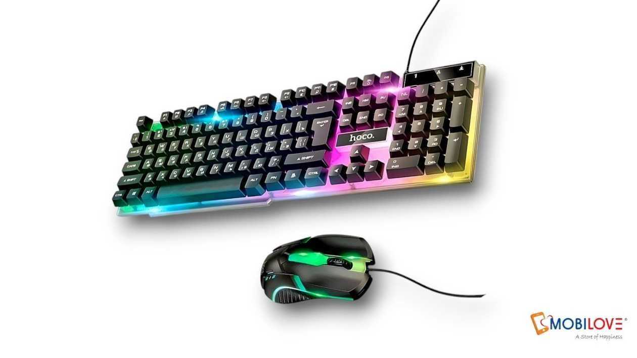 Keyboard and mouse set, Hoco GM18, RGB backlit, 6931474783684