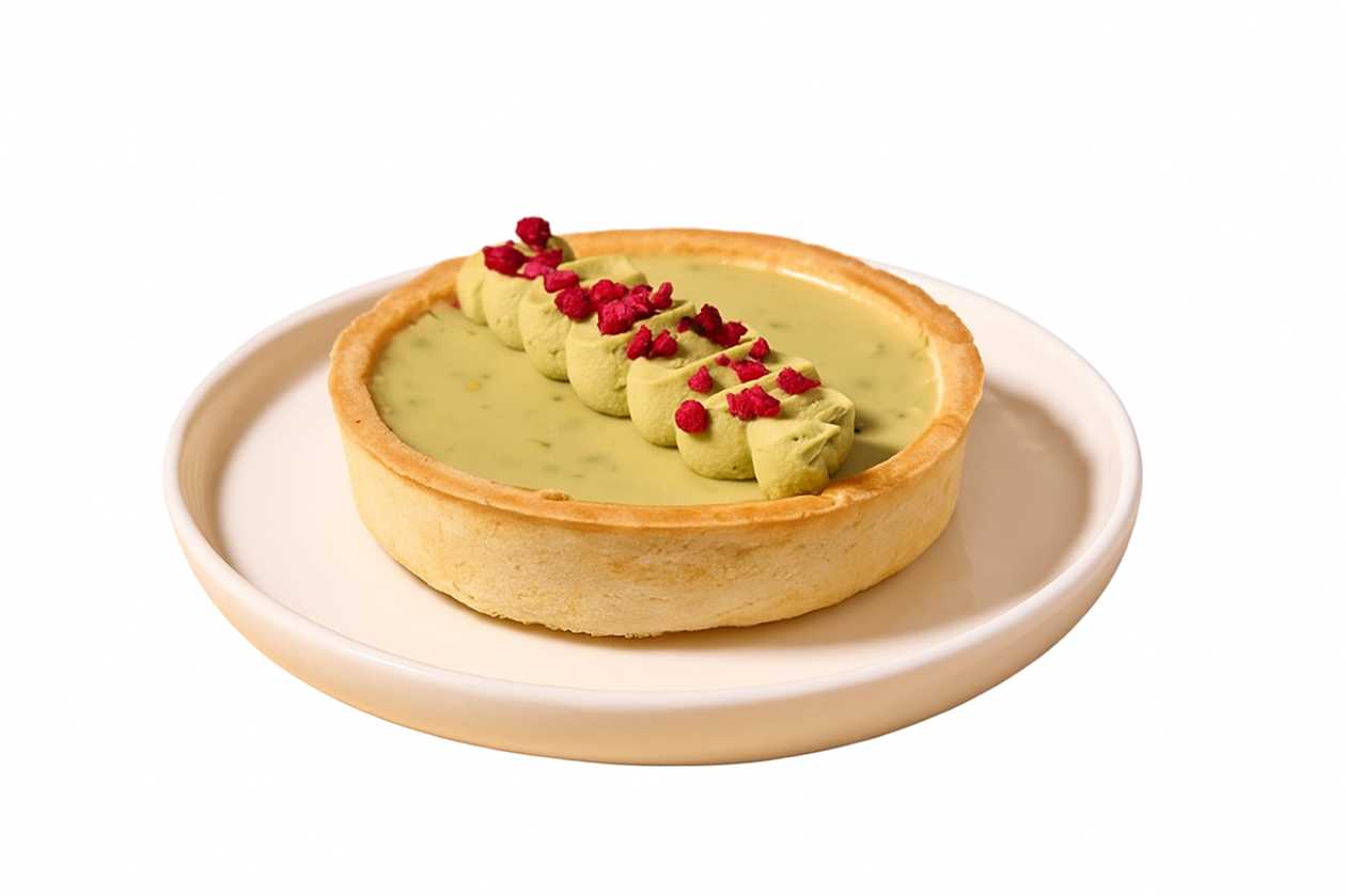 Tartaletka pistacja-malina