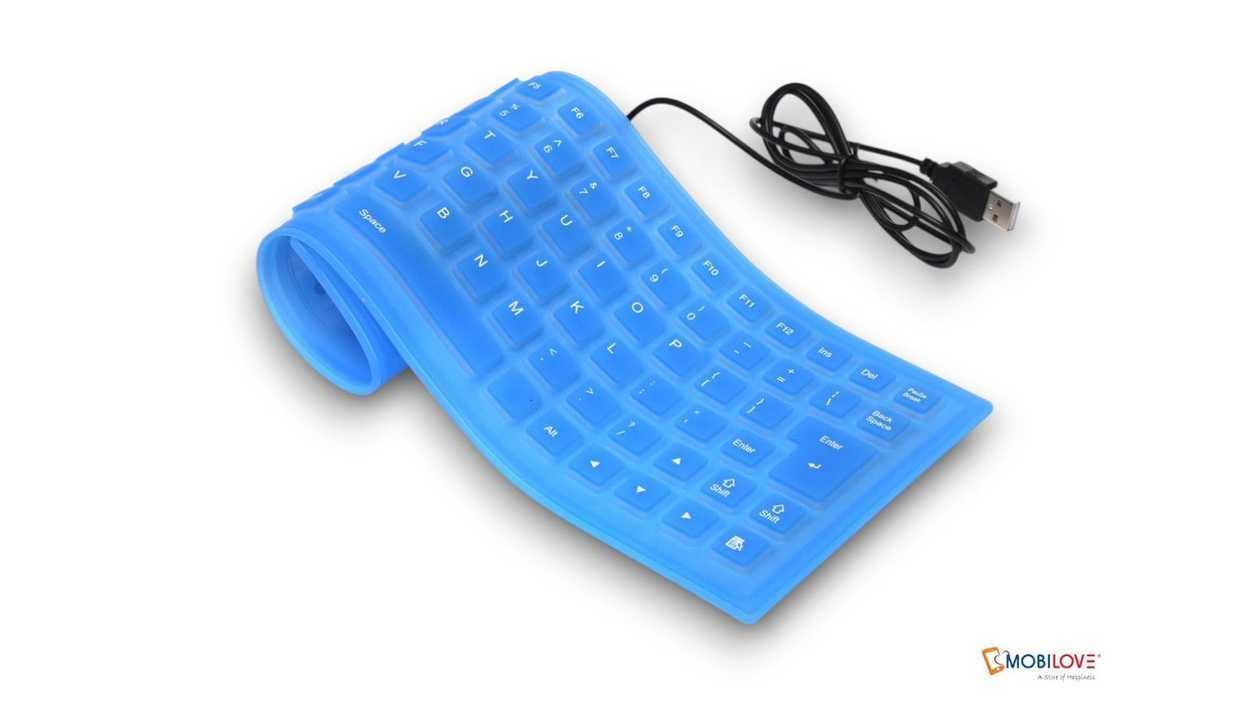 Elastic keyboard, blue color, 1111111111218