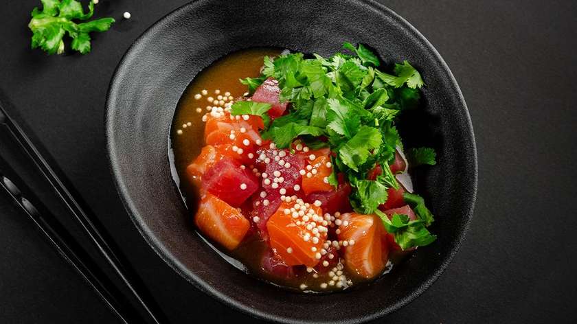 Salmon and tuna Ceviche