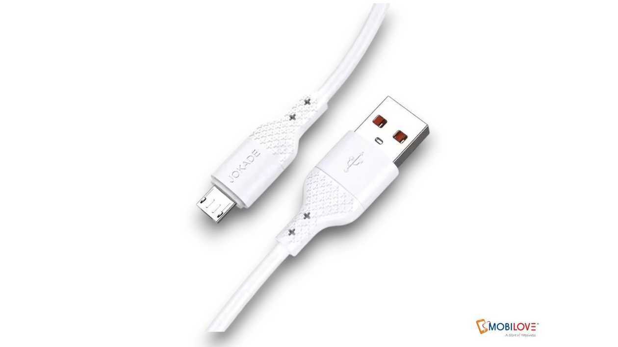 Jokade JA023, USB - Micro cable, white, 6921042129075