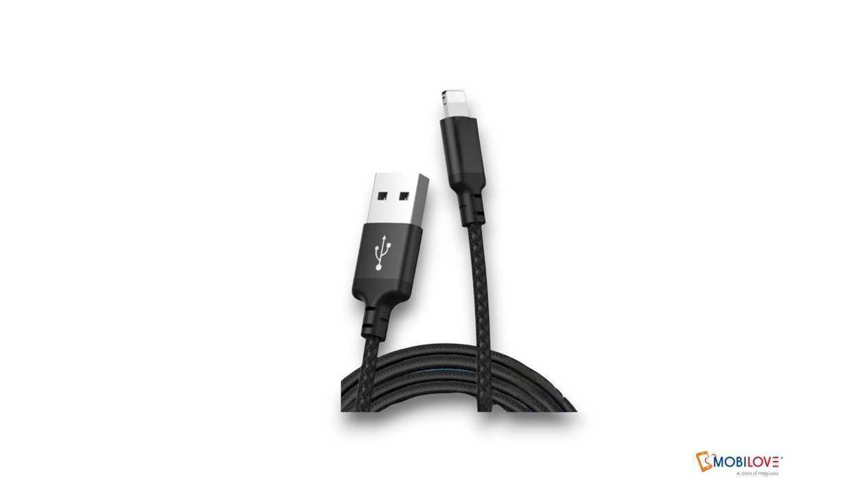 Jokade JA002, 2 meters, USB - Lightning cable, black, 6921042123004
