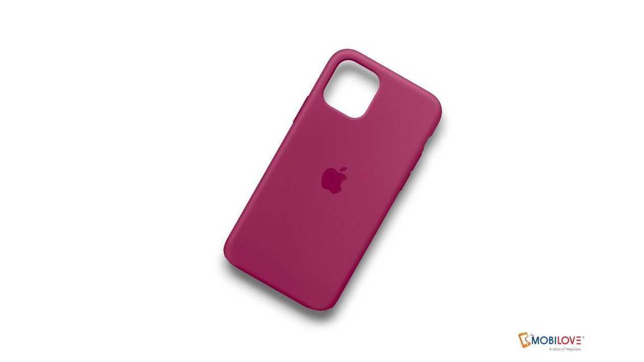 Silicone case for iPhone, dark pink