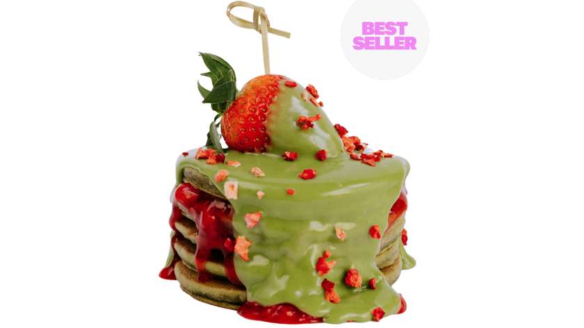 STRAWBERRY MATCHA PANCAKES 2.0