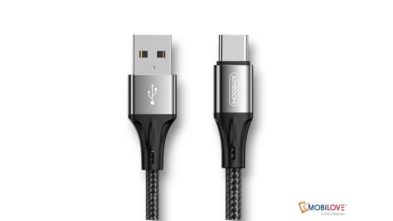 Joyroom 0230N1, USB - Type C, cable for Powerbank 20 cm, black, 6941237112255