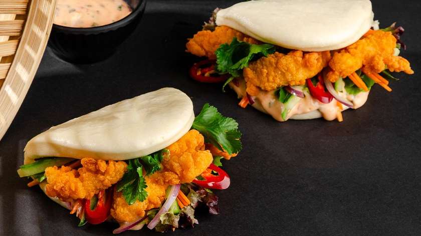 Crunchy Tori bao buns