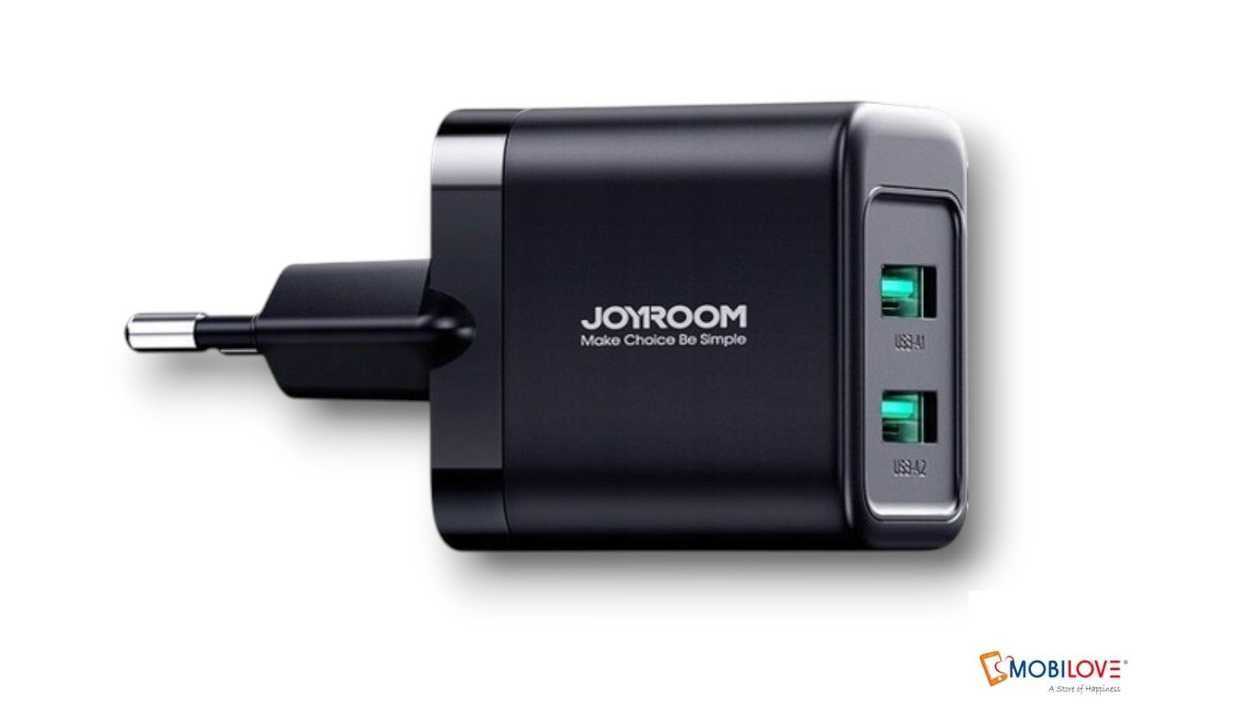 Joyroom JR TCN01, 2 USB ports, black, 6956116753412