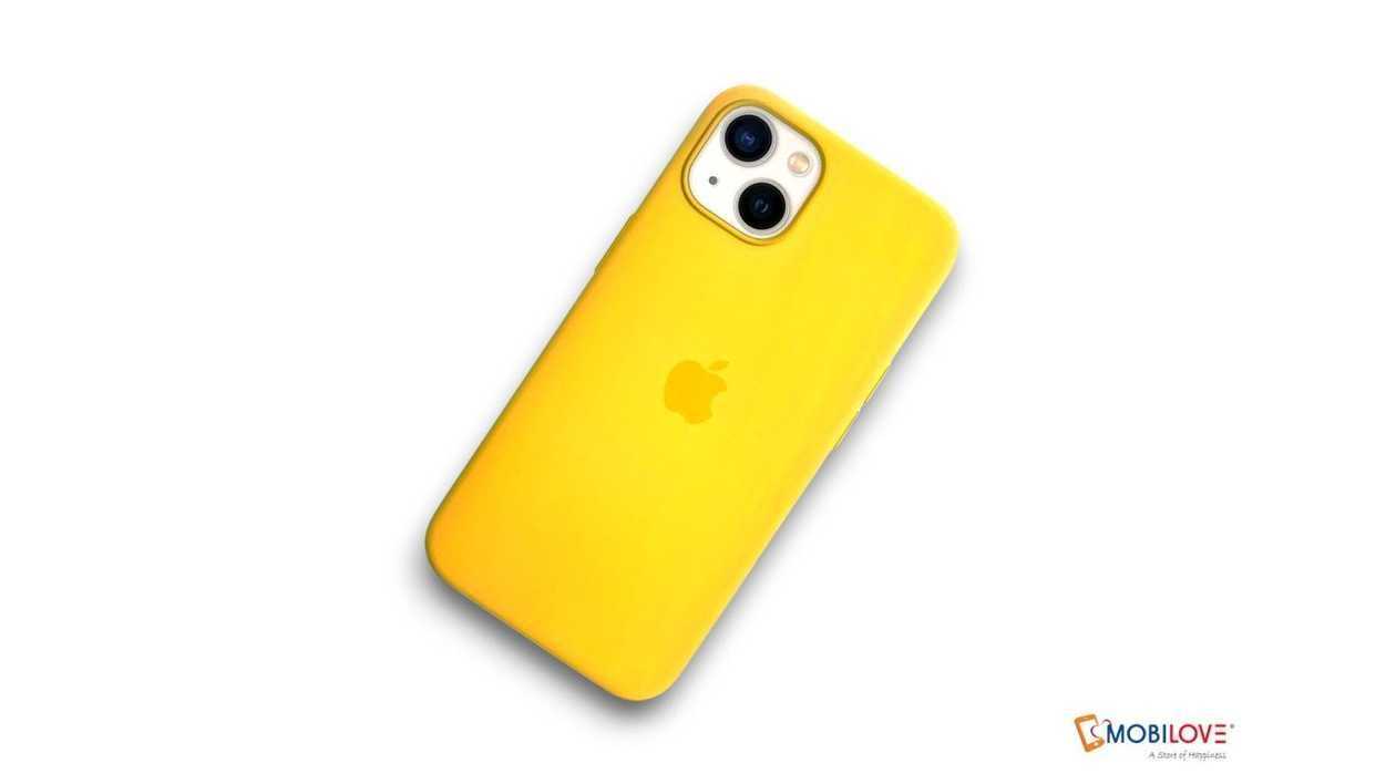 Silicone case for iPhone 11 Pro Max, light yellow