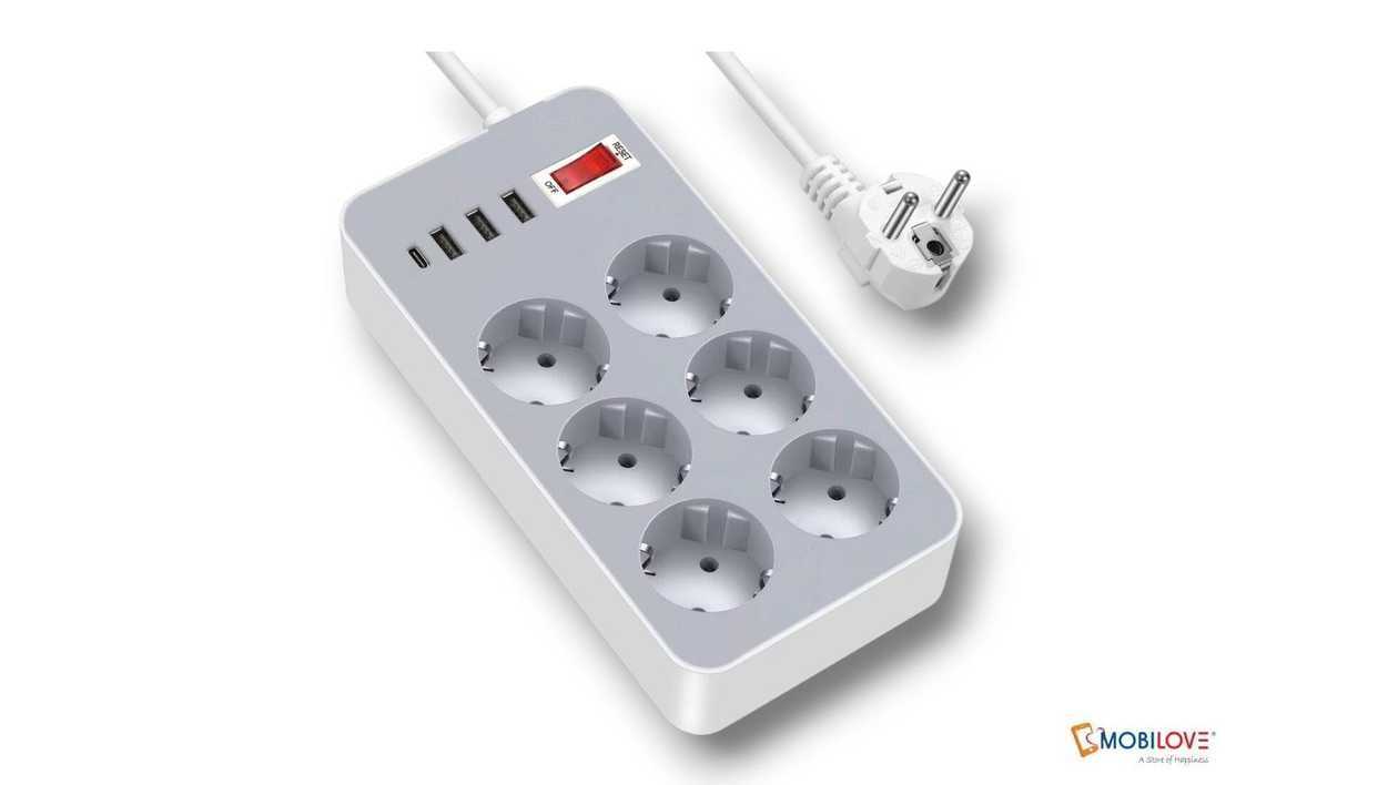Power extension 6-slot, USB and Type C input, 1111111111212