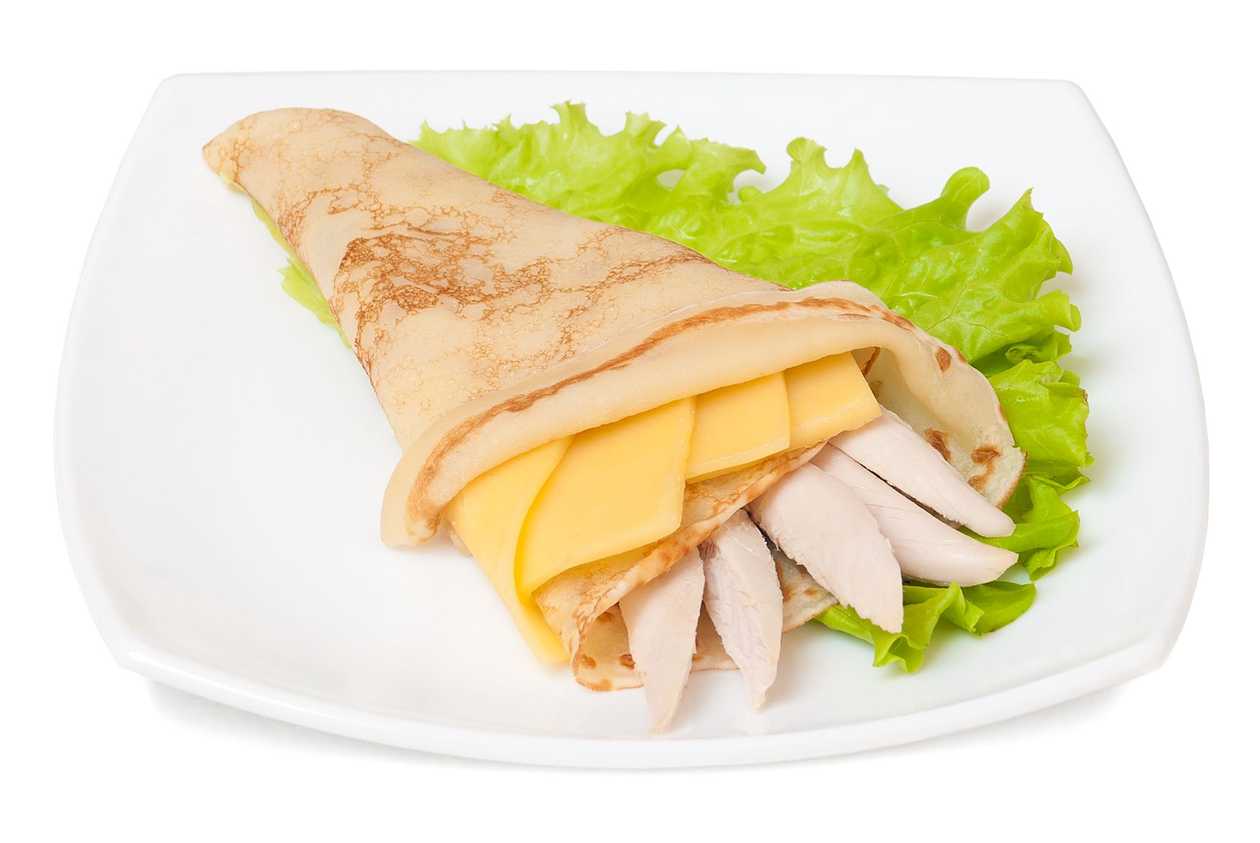 74. Cheese, Chicken Fillet, Tomato, Iceberg Crepe
