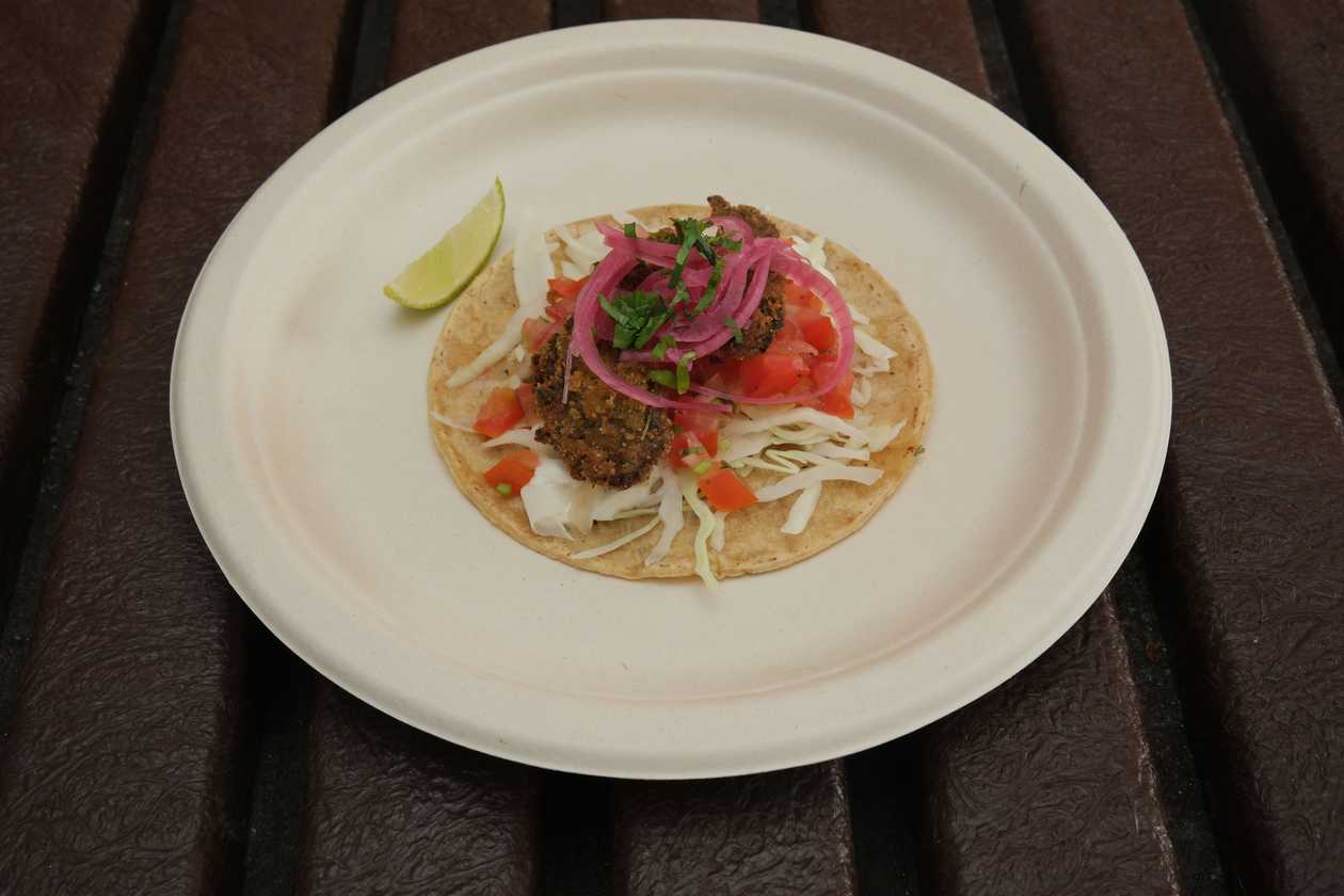 Breaded Mushroom Taco Combo