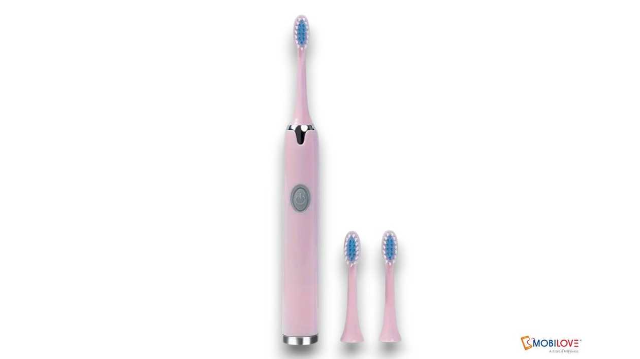 Electric toothbrush E-810, pink, with 3 heads, 9937397197