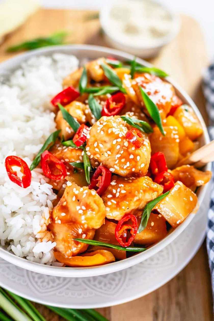 Chicken in Sweet and Sour Sauce