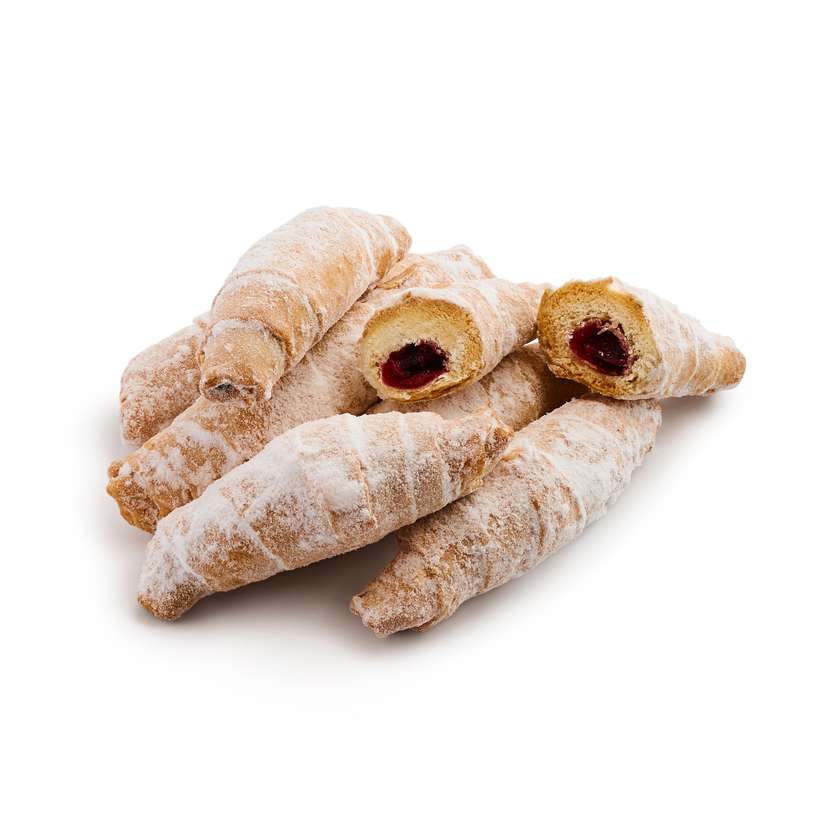 Biscuiti Cornulete cu Visina, kg 200g
