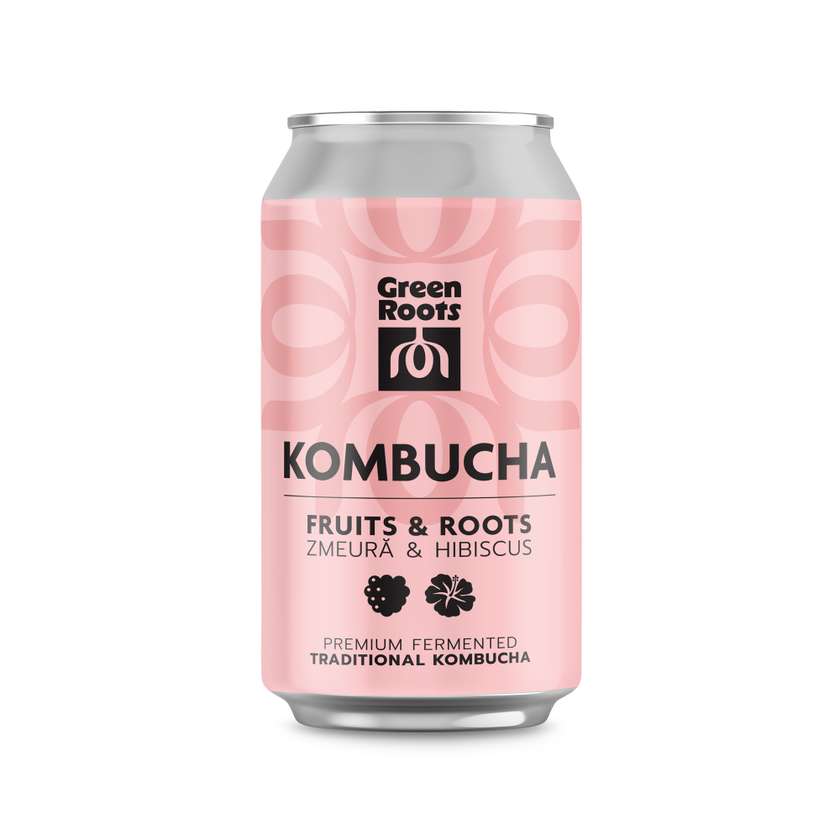 SUC KOMBUCHA ZMEURA SI HIBISCUS 330ML(SGR)