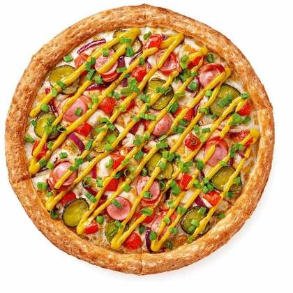 Hot-dog pizza
