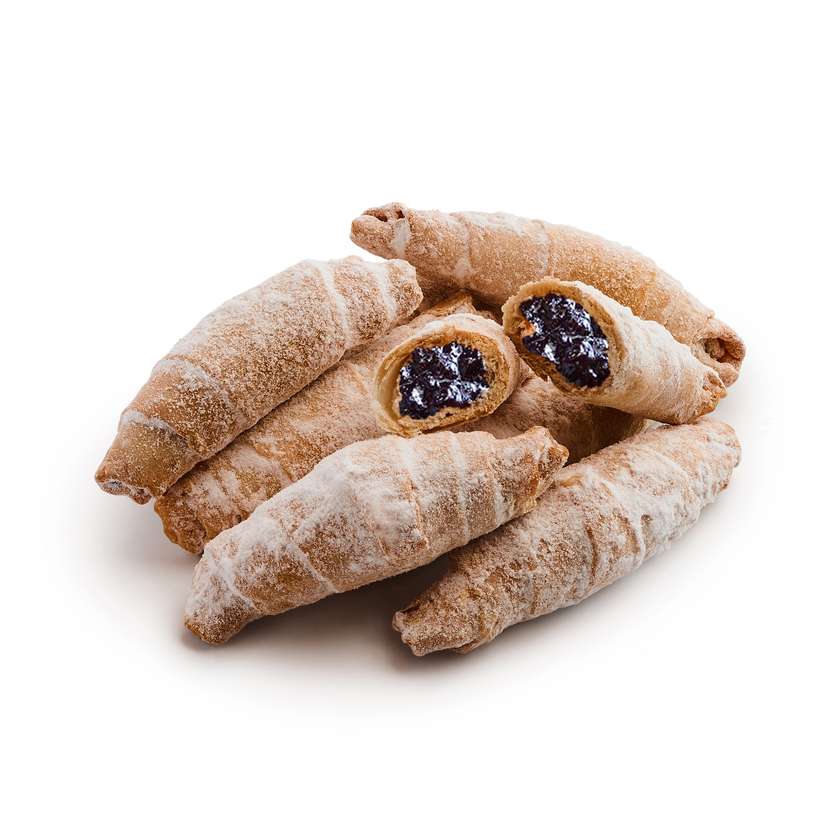 Biscuiti Cornulete cu Prune si Nuci, kg 200g