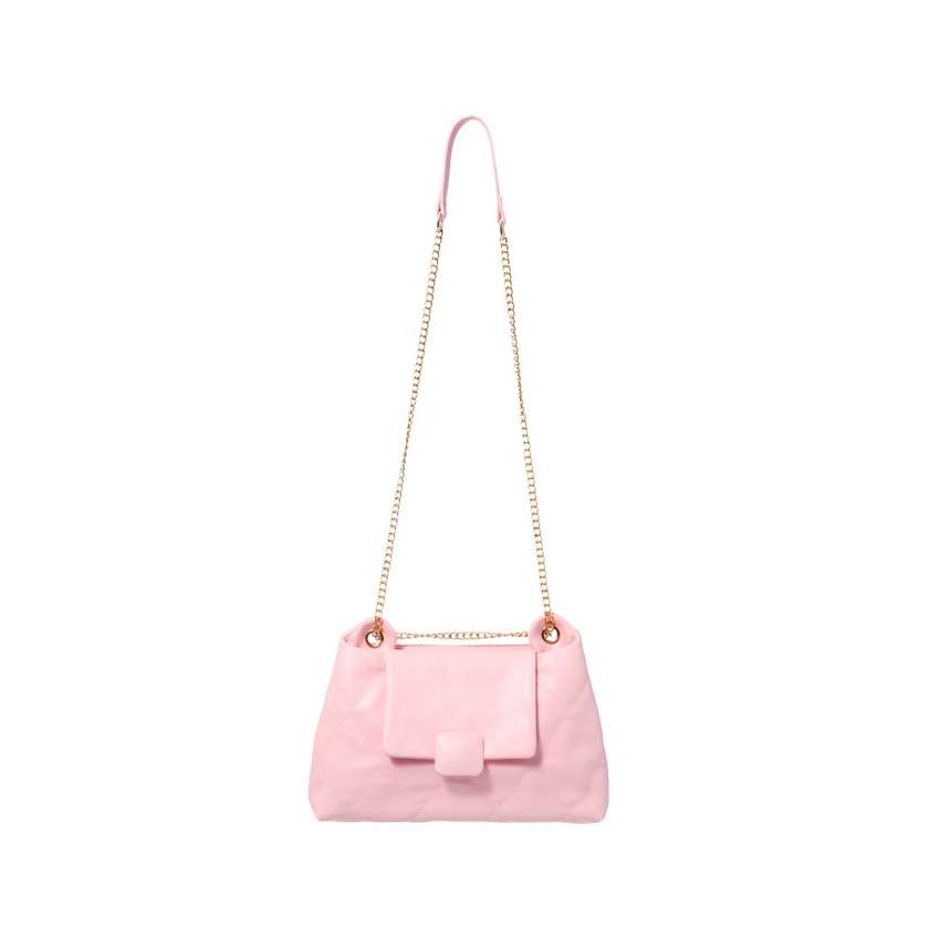 ჩანთა/Large Capacity Diamond Pattern Commuter Crossbody Shoulder Bag(Pink)